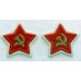 Нарукавные звезды Военно-Политического состава РККА, обр. 1935 г., и войск НКВД с 1937 года.
